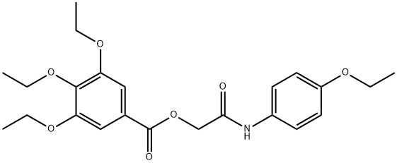 2-(4-ethoxyanilino)-2-oxoethyl 3,4,5-triethoxybenzoate Struktur