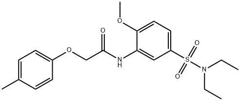 N-{5-[(diethylamino)sulfonyl]-2-methoxyphenyl}-2-(4-methylphenoxy)acetamide Struktur