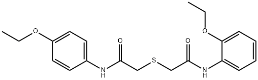 2-{[2-(2-ethoxyanilino)-2-oxoethyl]sulfanyl}-N-(4-ethoxyphenyl)acetamide Struktur