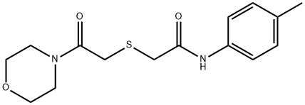 N-(4-methylphenyl)-2-{[2-(4-morpholinyl)-2-oxoethyl]sulfanyl}acetamide Struktur