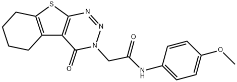 N-(4-methoxyphenyl)-2-(4-oxo-5,6,7,8-tetrahydro[1]benzothieno[2,3-d][1,2,3]triazin-3(4H)-yl)acetamide Struktur