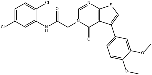 N-(2,5-dichlorophenyl)-2-(5-(3,4-dimethoxyphenyl)-4-oxothieno[2,3-d]pyrimidin-3(4H)-yl)acetamide Struktur