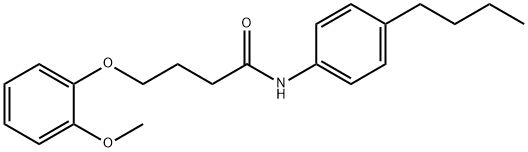 N-(4-butylphenyl)-4-(2-methoxyphenoxy)butanamide Struktur