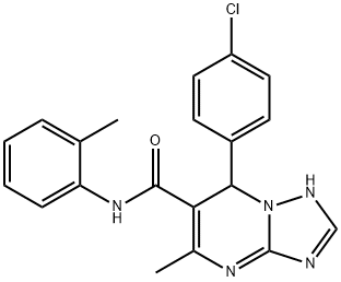 7-(4-chlorophenyl)-5-methyl-N-(2-methylphenyl)-4,7-dihydro[1,2,4]triazolo[1,5-a]pyrimidine-6-carboxamide Struktur