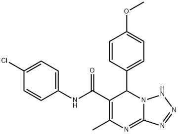 N-(4-chlorophenyl)-7-(4-methoxyphenyl)-5-methyl-4,7-dihydrotetraazolo[1,5-a]pyrimidine-6-carboxamide Struktur