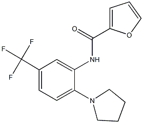 N-[2-(1-pyrrolidinyl)-5-(trifluoromethyl)phenyl]-2-furamide Struktur