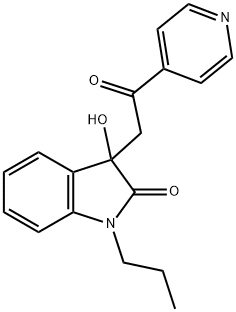 3-hydroxy-3-[2-oxo-2-(4-pyridinyl)ethyl]-1-propyl-1,3-dihydro-2H-indol-2-one Struktur