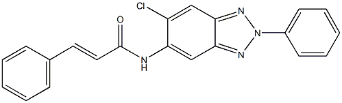 N-(6-chloro-2-phenyl-2H-1,2,3-benzotriazol-5-yl)-3-phenylacrylamide Struktur