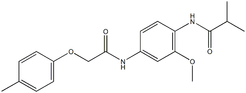 N-(2-methoxy-4-{[(4-methylphenoxy)acetyl]amino}phenyl)-2-methylpropanamide Struktur