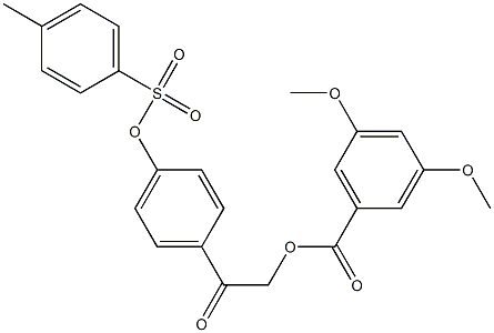 2-(4-{[(4-methylphenyl)sulfonyl]oxy}phenyl)-2-oxoethyl 3,5-dimethoxybenzoate Struktur