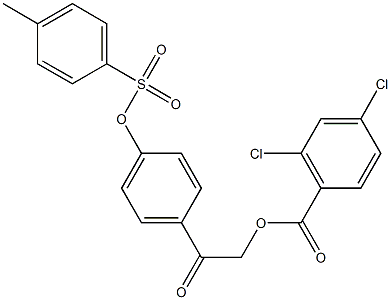 2-(4-{[(4-methylphenyl)sulfonyl]oxy}phenyl)-2-oxoethyl 2,4-dichlorobenzoate Struktur