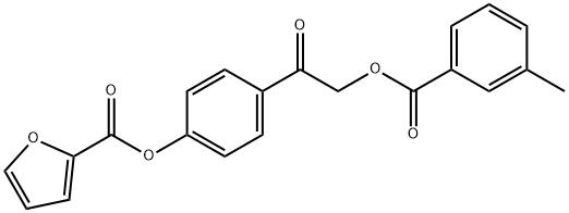 4-{2-[(3-methylbenzoyl)oxy]acetyl}phenyl 2-furoate Struktur