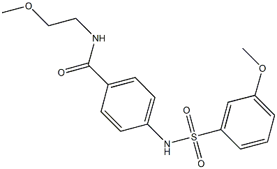 N-(2-methoxyethyl)-4-{[(3-methoxyphenyl)sulfonyl]amino}benzamide Struktur