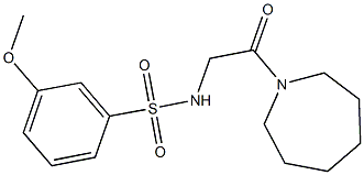 N-[2-(1-azepanyl)-2-oxoethyl]-3-methoxybenzenesulfonamide Struktur