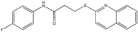 N-(4-fluorophenyl)-3-(2-quinolinylsulfanyl)propanamide Struktur