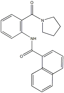 N-[2-(1-pyrrolidinylcarbonyl)phenyl]-1-naphthamide Struktur