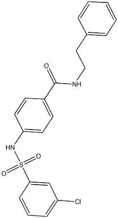 4-{[(3-chlorophenyl)sulfonyl]amino}-N-(2-phenylethyl)benzamide Struktur