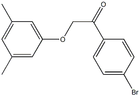 1-(4-bromophenyl)-2-(3,5-dimethylphenoxy)ethanone Struktur