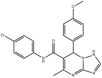 N-(4-chlorophenyl)-7-(4-methoxyphenyl)-5-methyl-4,7-dihydro[1,2,4]triazolo[1,5-a]pyrimidine-6-carboxamide Struktur