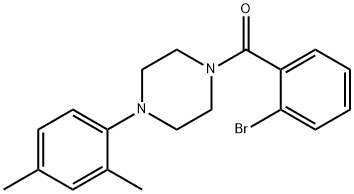 1-(2-bromobenzoyl)-4-(2,4-dimethylphenyl)piperazine Struktur