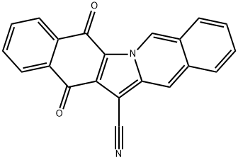 5,14-dioxo-5,14-dihydrobenzo[5,6]indolo[1,2-b]isoquinoline-13-carbonitrile Struktur