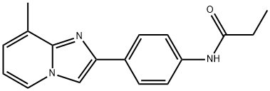 N-[4-(8-methylimidazo[1,2-a]pyridin-2-yl)phenyl]propanamide Struktur