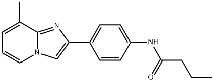 N-[4-(8-methylimidazo[1,2-a]pyridin-2-yl)phenyl]butanamide Struktur