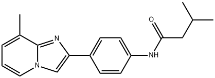 3-methyl-N-[4-(8-methylimidazo[1,2-a]pyridin-2-yl)phenyl]butanamide Struktur