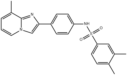 3,4-dimethyl-N-[4-(8-methylimidazo[1,2-a]pyridin-2-yl)phenyl]benzenesulfonamide Struktur