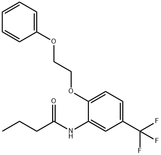 N-[2-(2-phenoxyethoxy)-5-(trifluoromethyl)phenyl]butanamide Struktur