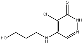 4-chloro-5-[(3-hydroxypropyl)amino]-3(2H)-pyridazinone Struktur