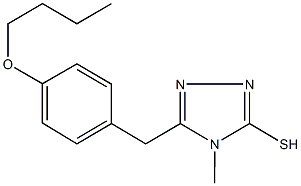 5-(4-butoxybenzyl)-4-methyl-4H-1,2,4-triazole-3-thiol Struktur