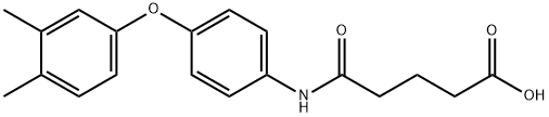 5-[4-(3,4-dimethylphenoxy)anilino]-5-oxopentanoic acid Struktur