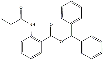 benzhydryl 2-(propionylamino)benzoate Struktur