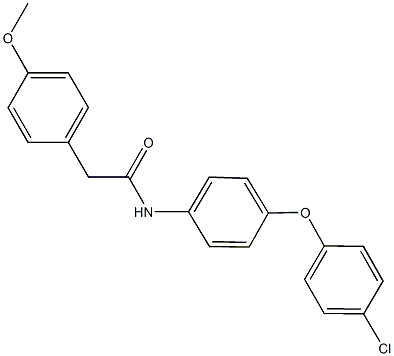 N-[4-(4-chlorophenoxy)phenyl]-2-(4-methoxyphenyl)acetamide Struktur