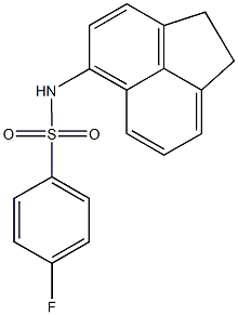 N-(1,2-dihydro-5-acenaphthylenyl)-4-fluorobenzenesulfonamide Struktur