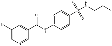 5-bromo-N-{4-[(propylamino)sulfonyl]phenyl}nicotinamide Struktur