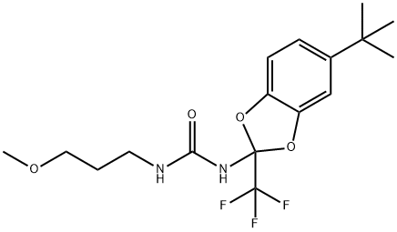 N-[5-tert-butyl-2-(trifluoromethyl)-1,3-benzodioxol-2-yl]-N'-(3-methoxypropyl)urea Struktur