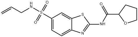 N-{6-[(allylamino)sulfonyl]-1,3-benzothiazol-2-yl}tetrahydro-2-furancarboxamide Struktur