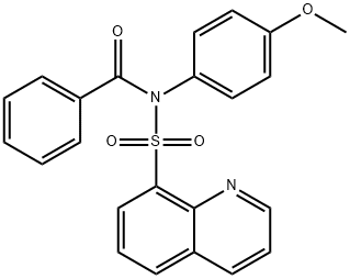 N-benzoyl-N-(4-methoxyphenyl)-8-quinolinesulfonamide Struktur