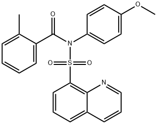 N-(4-methoxyphenyl)-N-(2-methylbenzoyl)-8-quinolinesulfonamide Struktur