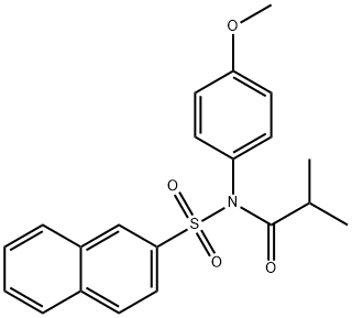 N-isobutyryl-N-(4-methoxyphenyl)-2-naphthalenesulfonamide Struktur