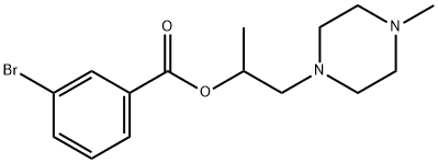 1-methyl-2-(4-methyl-1-piperazinyl)ethyl 3-bromobenzoate Struktur