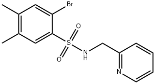 2-bromo-4,5-dimethyl-N-(2-pyridinylmethyl)benzenesulfonamide Struktur