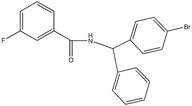 N-[(4-bromophenyl)(phenyl)methyl]-3-fluorobenzamide Struktur