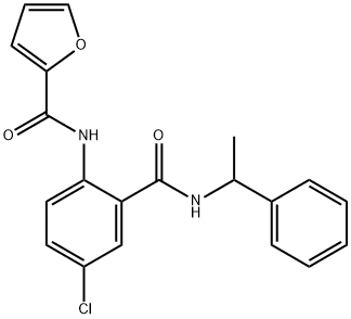 N-(4-chloro-2-{[(1-phenylethyl)amino]carbonyl}phenyl)-2-furamide Struktur