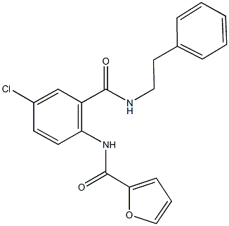 N-(4-chloro-2-{[(2-phenylethyl)amino]carbonyl}phenyl)-2-furamide Struktur