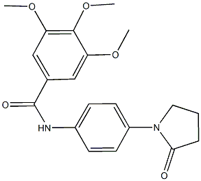 3,4,5-trimethoxy-N-[4-(2-oxo-1-pyrrolidinyl)phenyl]benzamide Struktur