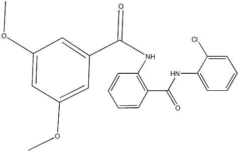 N-{2-[(2-chloroanilino)carbonyl]phenyl}-3,5-dimethoxybenzamide Struktur