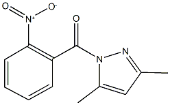 1-{2-nitrobenzoyl}-3,5-dimethyl-1H-pyrazole Struktur